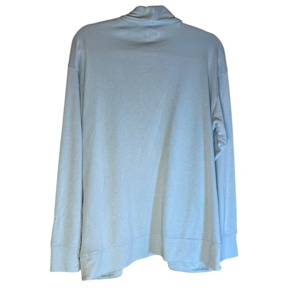 J.Crew Open Front Cardigan Soft loungewear Pale Pastel Blue Sweater Size L - Picture 3 of 9